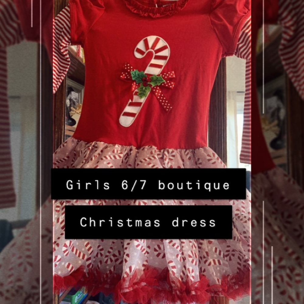 Girls size 6/7 boutique Christmas dress